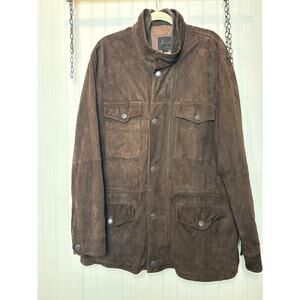 Joseph by Jos. A. Bank Men’s Chocolate Brown Suede 3/4 Length Jacket Sz XL